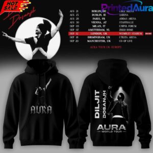 DILJIT DOSANJH Aura World Tour ’26 – Europe & UK Edition Hoodie
