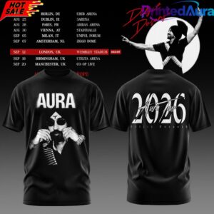 Diljit Dosanjh’s Aura World Tour 2026 Black Edition Tee