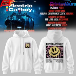 Electric Callboy TANZNEID World Tour – Australia 2026 Limited White Hoodie