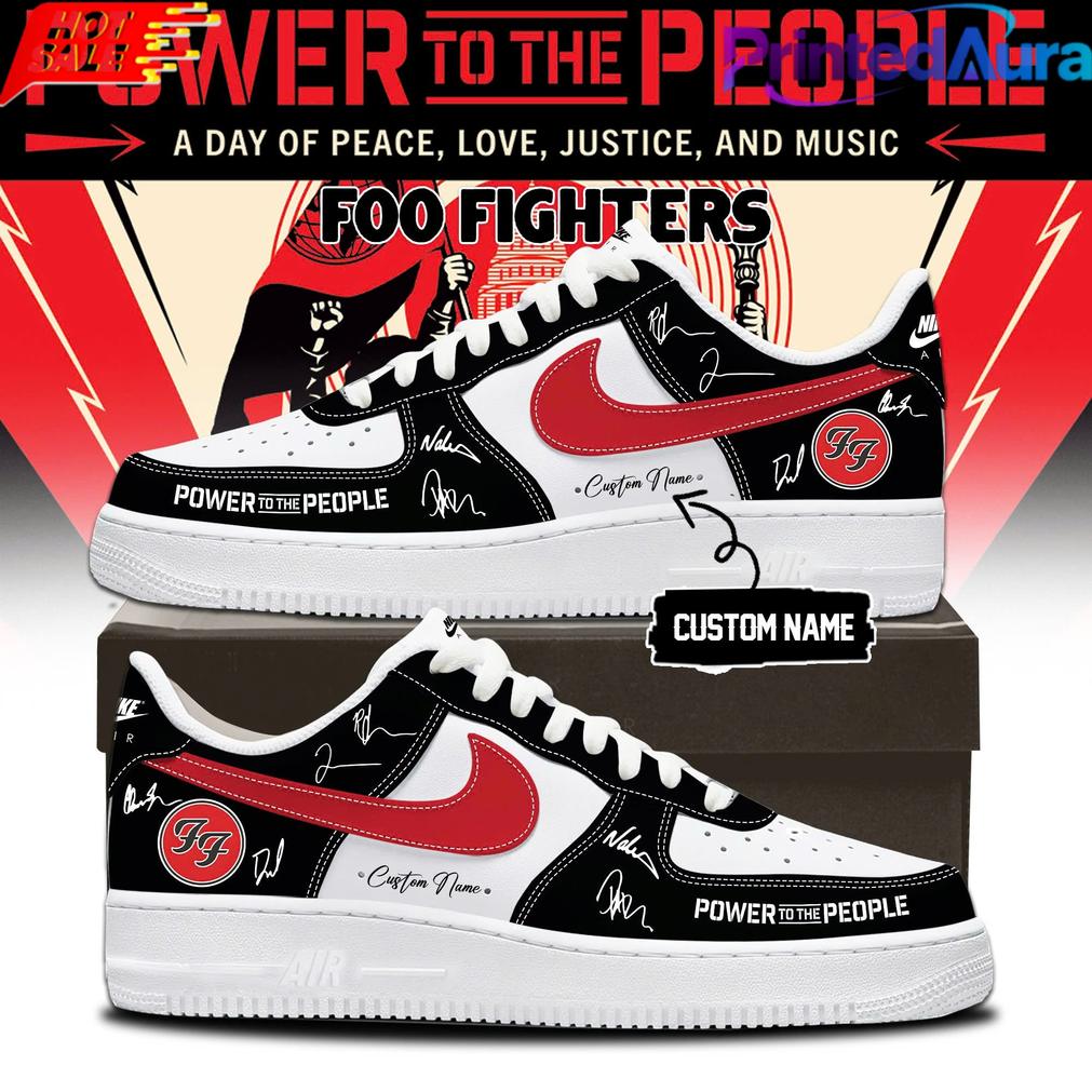 Foo Fighters -“Power to the people”- Limited Edition Signature AF1 Shoes Foo Fighters -“Power to the people”- Limited Edition Signature AF1 Shoes