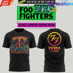 Foo Fighters Take Cover Tour 2026 At Ernst-Happel-Stadion, Vienna Limited Edition Shirt