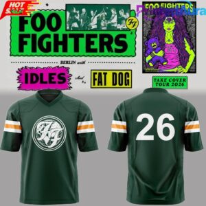 Foo Fighters 🎸🎤 “Take Cover Tour 2026” Football Jersey