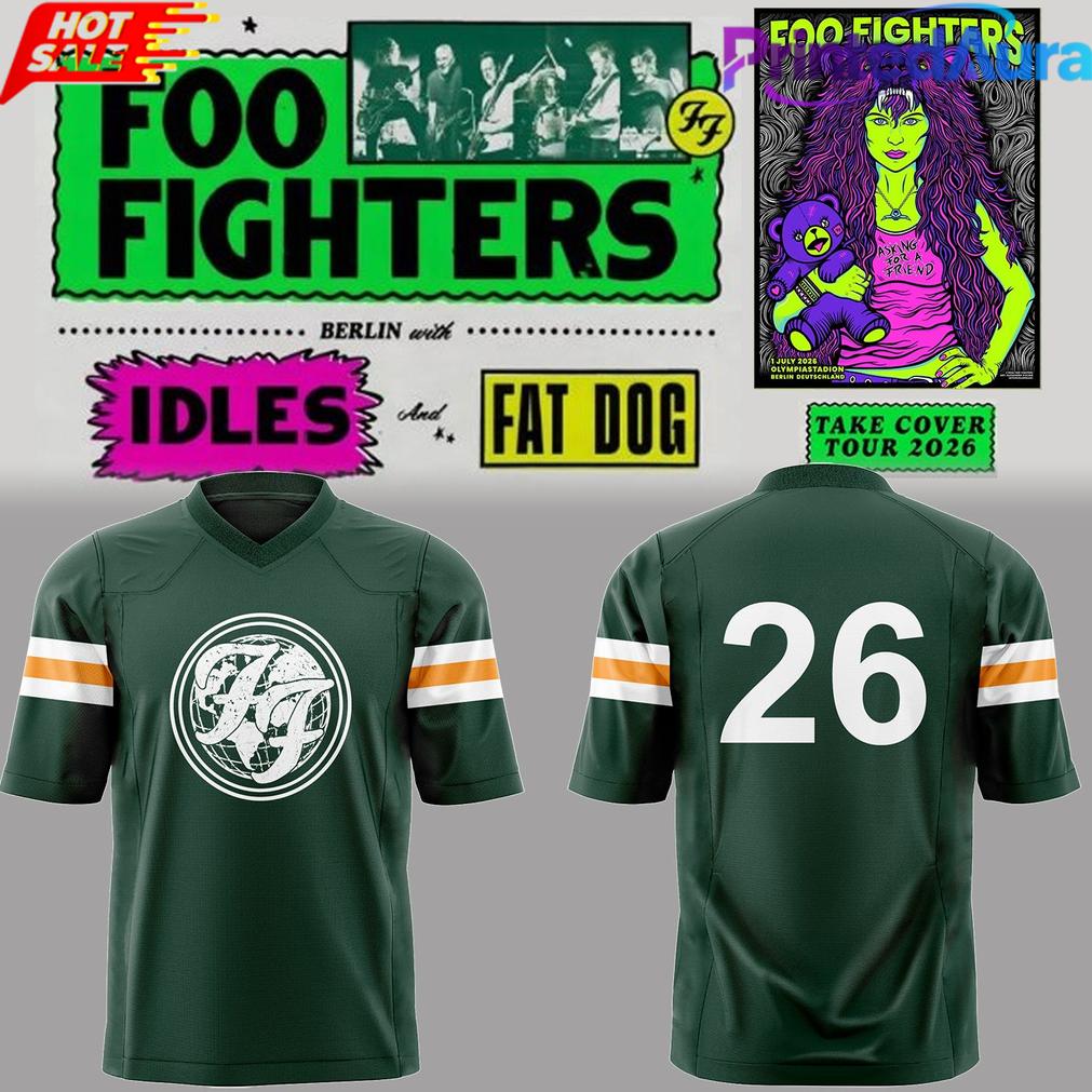 Foo Fighters 🎸🎤 “Take Cover Tour 2026” Football Jersey Foo Fighters 🎸🎤 “Take Cover Tour 2026” Football Jersey