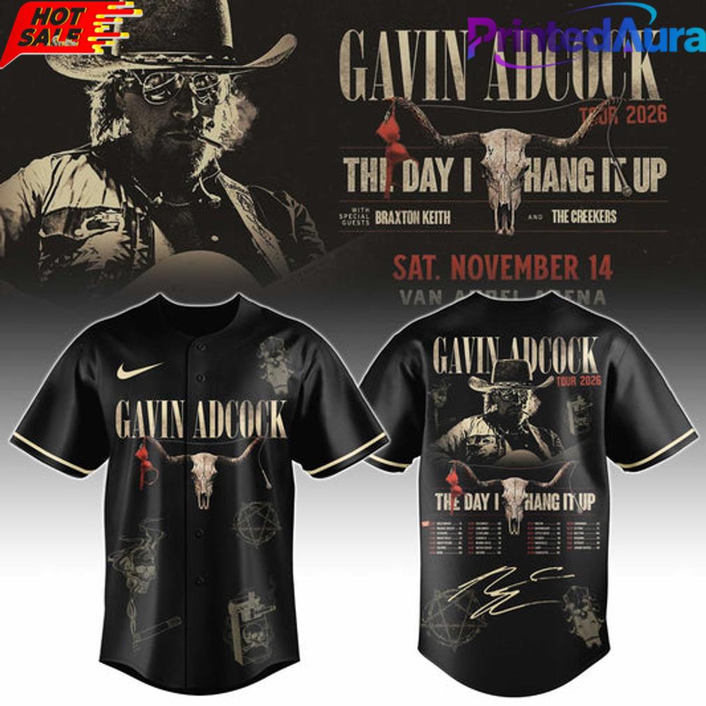 Gavin Adcock Steer Skull distressed Fleece Baseball Jersey Gavin Adcock Steer Skull distressed Fleece Baseball Jersey