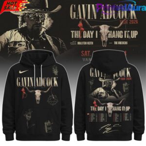 Gavin Adcock Steer Skull distressed Fleece Hoodie
