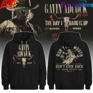 Gavin Adcock Steer Skull distressed Fleece Hoodie 1