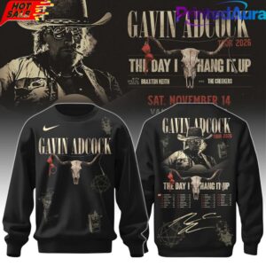 Gavin Adcock Steer Skull distressed Fleece Sweatshirt