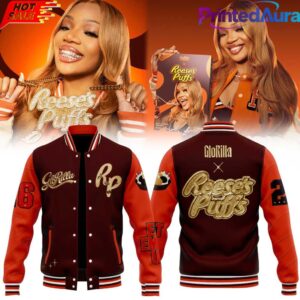 GloRilla x REESE’S PUFFS Letterman Bomber Jacket