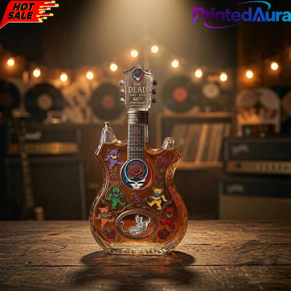 Grateful Dead 60th Anniversary Guitar-shaped Whiskey Bottle Grateful Dead 60th Anniversary Guitar-shaped Whiskey Bottle