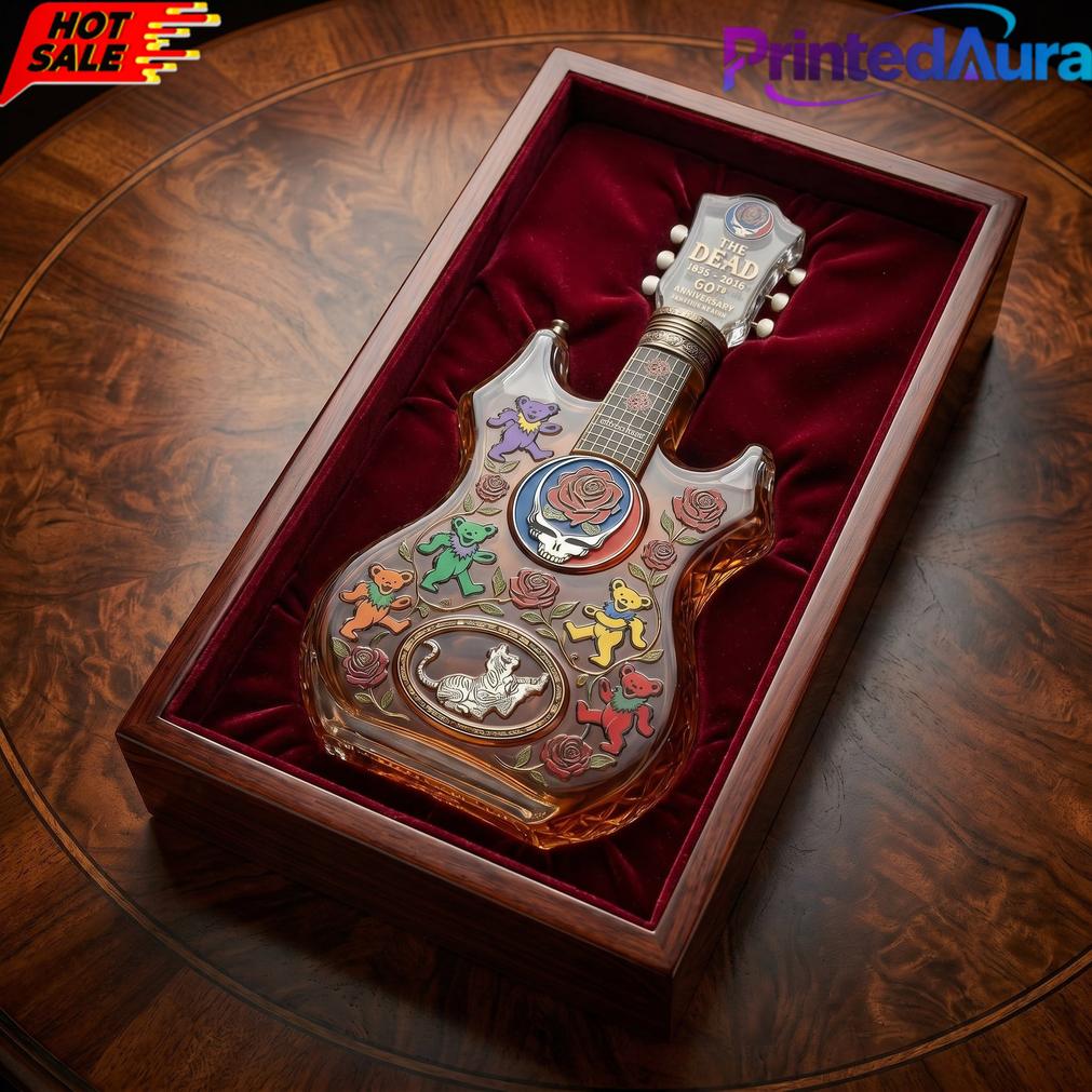 Grateful Dead 60th Anniversary Guitar-shaped Whiskey Bottle Grateful Dead 60th Anniversary Guitar-shaped Whiskey Bottle