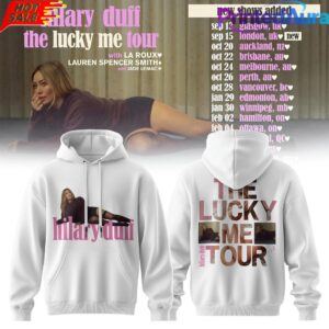Hilary Duff The Lucky Me Tour White Edition Hoodie
