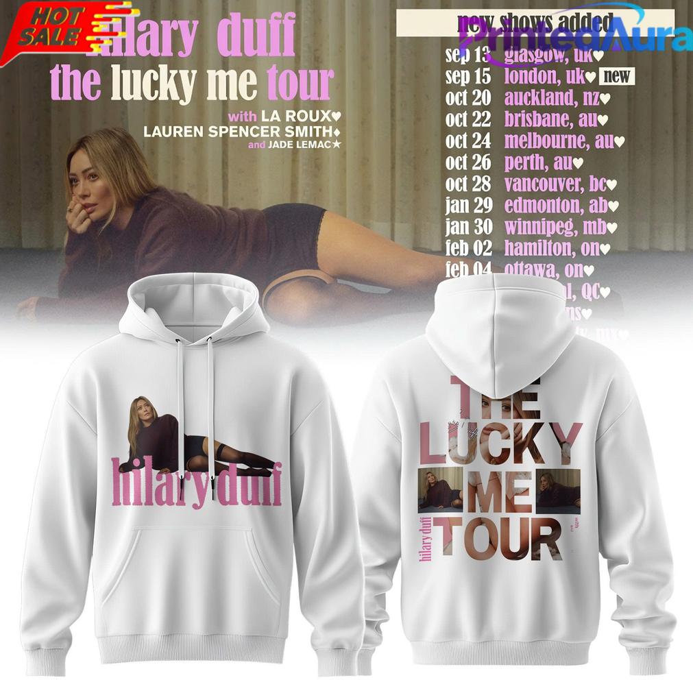Hilary Duff The Lucky Me Tour White Edition Hoodie Hilary Duff The Lucky Me Tour White Edition Hoodie