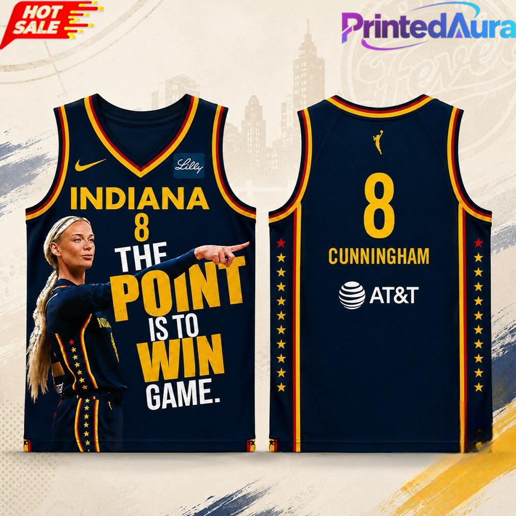 Indiana Fever Sophie Cunningham The Point Is To Win Game Pointing Basketball Jersey Indiana Fever Sophie Cunningham The Point Is To Win Game Pointing Basketball Jersey