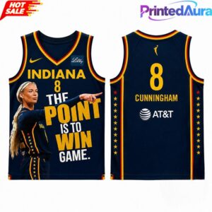 Indiana Fever Sophie Cunningham The Point Is To Win Game Pointing Basketball Jersey 1 Indiana Fever Sophie Cunningham The Point Is To Win Game Pointing Basketball Jersey 1