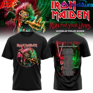 Iron Maiden Run For Your Lives World Tour T-shirt 2