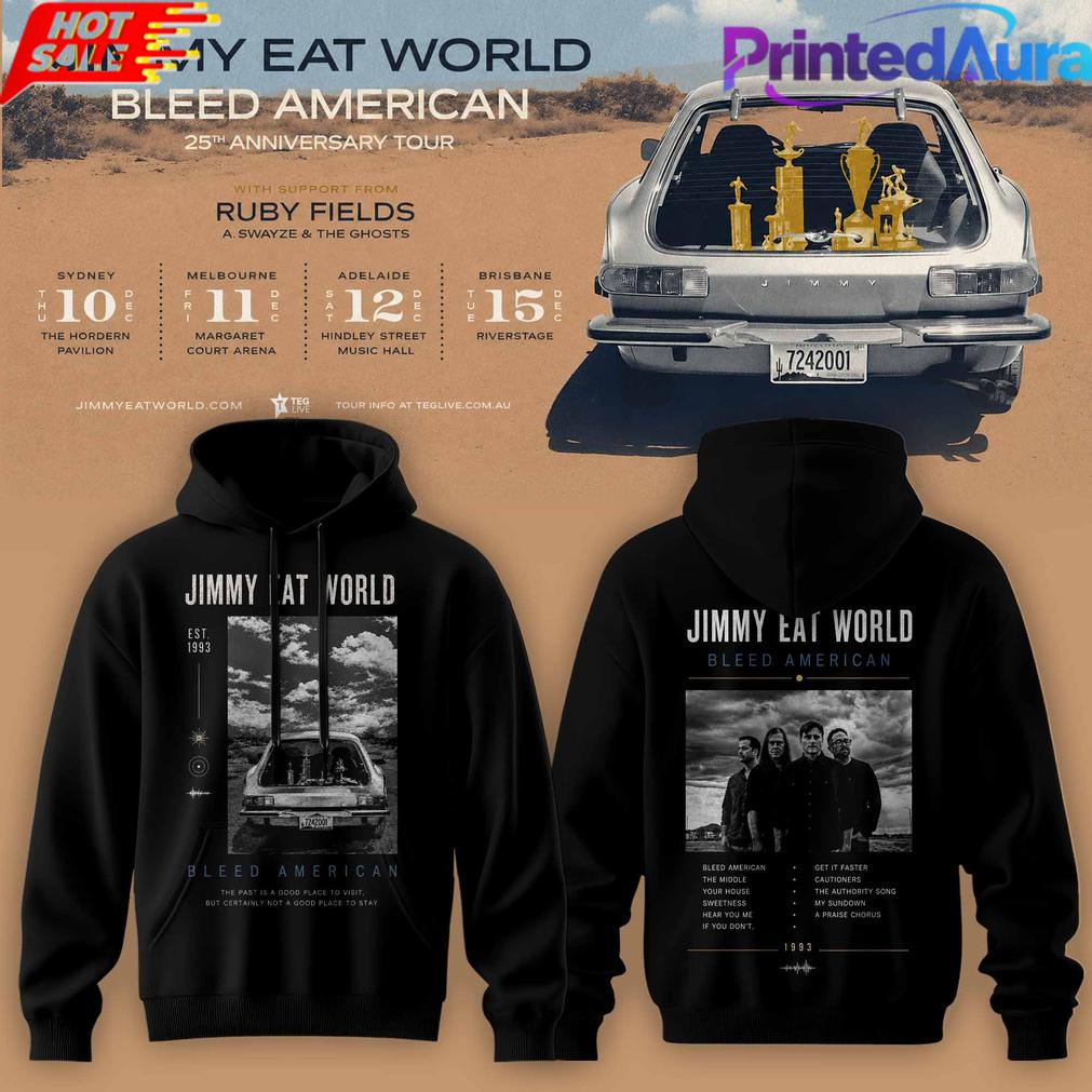 JIMMY EAT WORLD BLEED AMERICAN 25 YEARS HOODIE JIMMY EAT WORLD BLEED AMERICAN 25 YEARS HOODIE