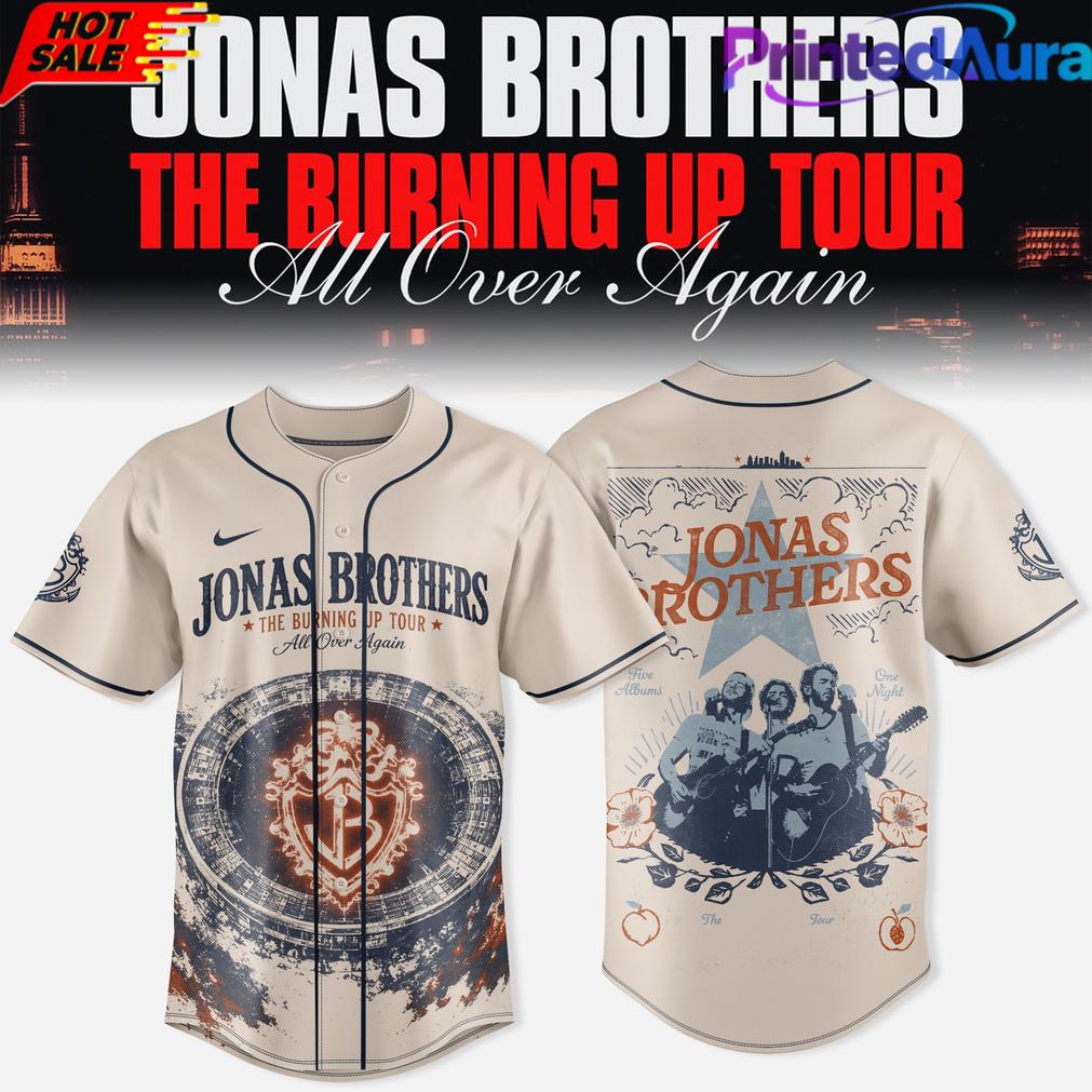 Jonas Brothers The Burning Up Tour 2026 Baseball Jersey Jonas Brothers The Burning Up Tour 2026 Baseball Jersey