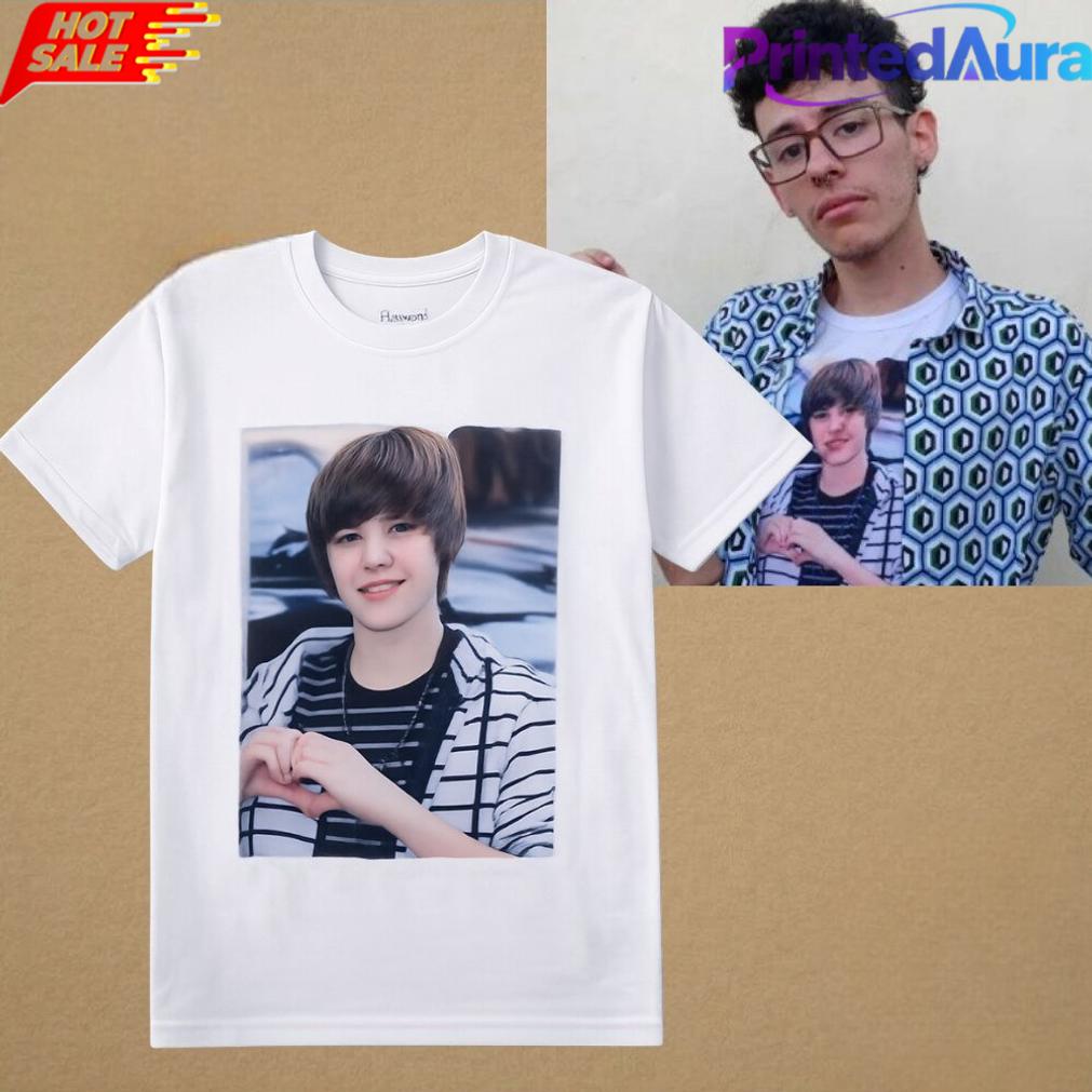 Justin Bieber Vintage Style Photo Y2K Pop Star Graphic Tee Justin Bieber Vintage Style Photo Y2K Pop Star Graphic Tee