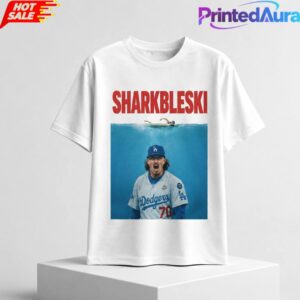 Justin Wrobleski Dodgers Sharkbleski Shirt 2D 1