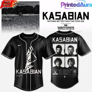 KASABIAN NOTHING BETTER THAN THIS TOUR 2026 BASEBALL JERSEY 3 KASABIAN NOTHING BETTER THAN THIS TOUR 2026 BASEBALL JERSEY 3