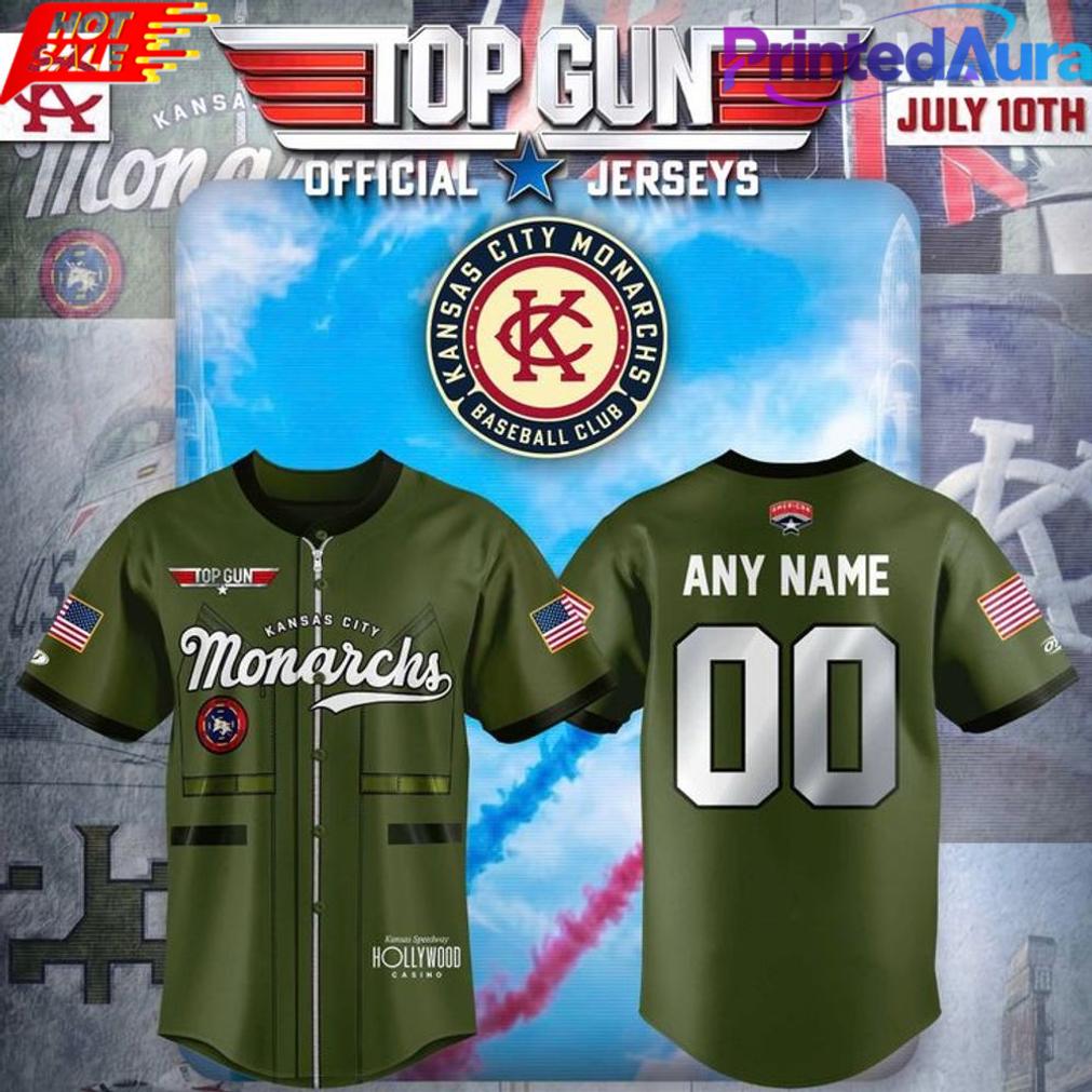 Kansas City Monarchs 2026 Top Gun Custom Baseball Jersey Kansas City Monarchs 2026 Top Gun Custom Baseball Jersey