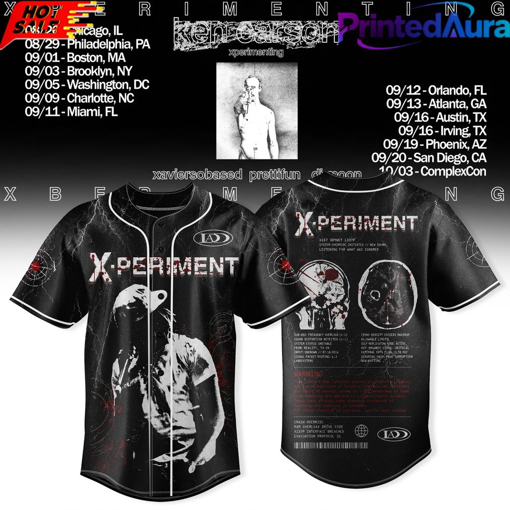 Ken Carson Xperimenting Tour Baseball Jersey Ken Carson Xperimenting Tour Baseball Jersey
