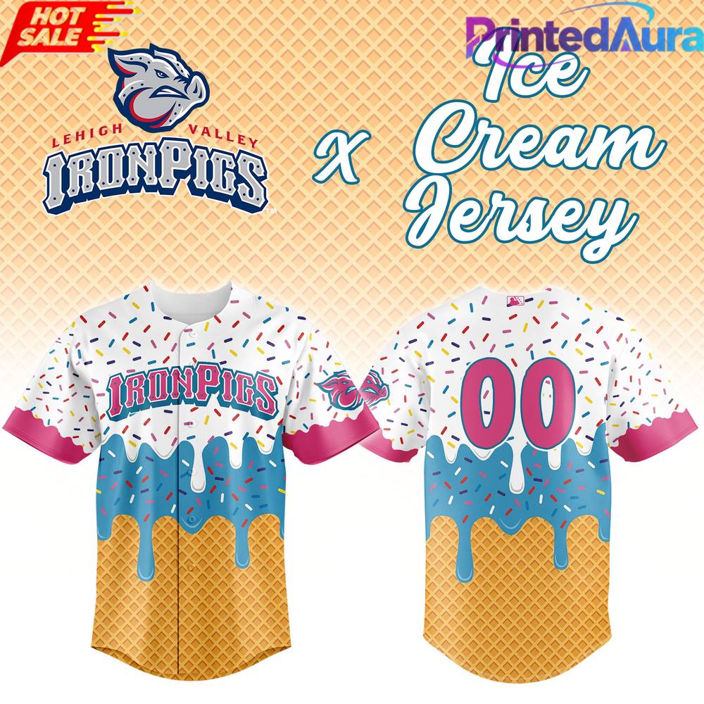 Lehigh Valley IronPigs IceCream Limited Personalized Jersey Lehigh Valley IronPigs IceCream Limited Personalized Jersey