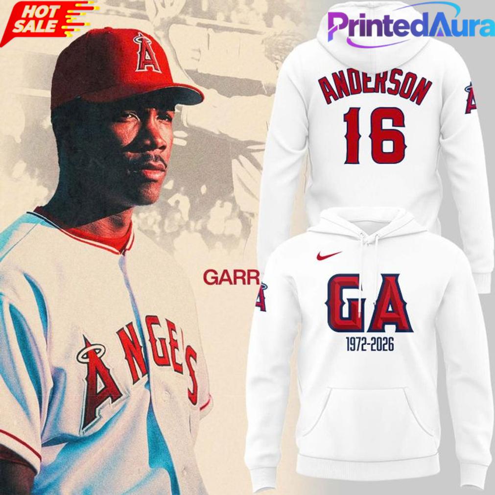 Limited Edition Los Angeles Angels Garret Anderson Tribute Hoodie Limited Edition Los Angeles Angels Garret Anderson Tribute Hoodie