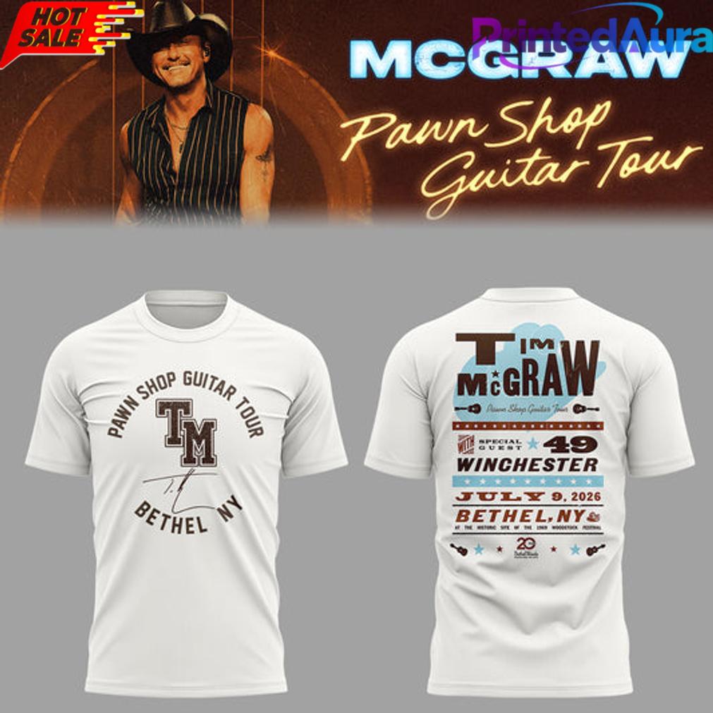 Limited Edition Pawn Shop Guitar Tour 2026 At Bethel NY T-Shirt Limited Edition Pawn Shop Guitar Tour 2026 At Bethel NY T-Shirt