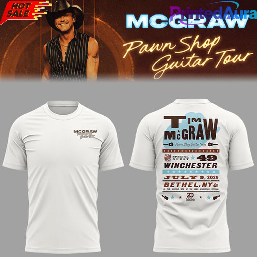 Limited Edition Pawn Shop Guitar Tour 2026 At Bethel NY T-Shirt Limited Edition Pawn Shop Guitar Tour 2026 At Bethel NY T-Shirt