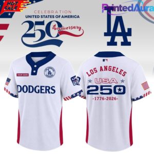 Los Angeles Dodgers 250 Anniversary Two Button Baseball Jersey