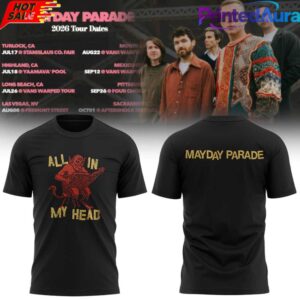 Mayday Parade 2026 Tour Dates T-Shirt 2