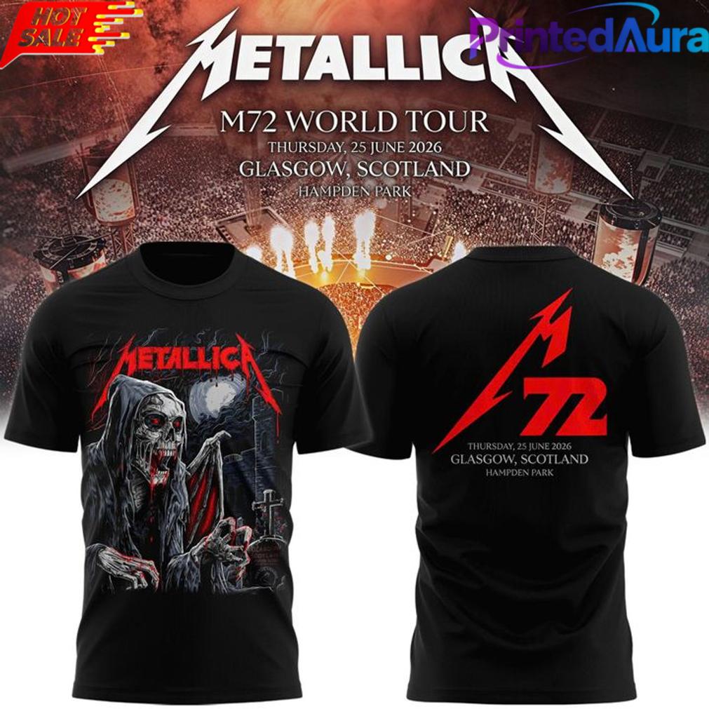 Metallica M72 World Tour Glasgow Tee Metallica M72 World Tour Glasgow Tee