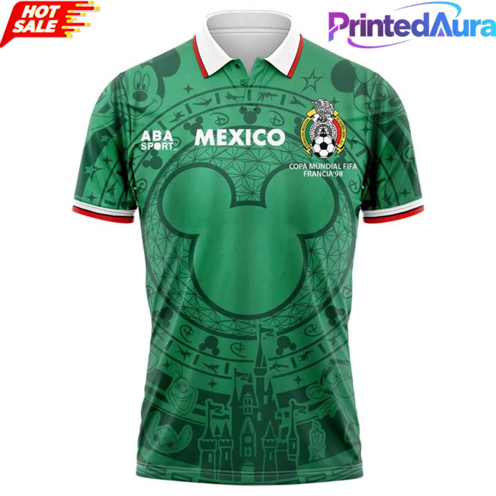 Mexico FIFA World Cup 2026 Disney Mickey Inspired Custom Polo Shirt Mexico FIFA World Cup 2026 Disney Mickey Inspired Custom Polo Shirt
