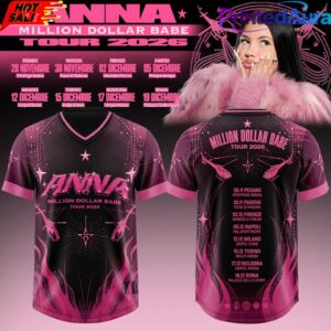 ANNA Million Dollar Babe Tour 2026 Black Football Jersey
