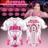 ANNA Million Dollar Babe Tour Black Pink Flame Baseball Jersey ANNA Million Dollar Babe Tour Black Pink Flame Baseball Jersey