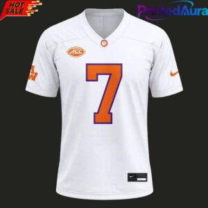 Morgan Wallen x Clemson Tigers White Football Jersey 1 Morgan Wallen x Clemson Tigers White Football Jersey 1