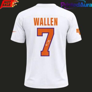 Morgan Wallen x Clemson Tigers White Football Jersey 2 Morgan Wallen x Clemson Tigers White Football Jersey 2