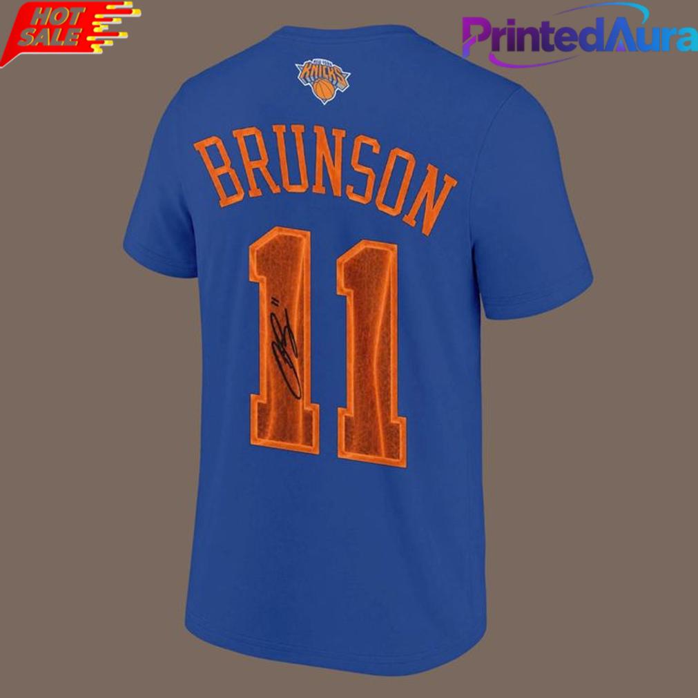 NYK Jalen Brunson Signatures Print X-Ray Blue Edition Tee NYK Jalen Brunson Signatures Print X-Ray Blue Edition Tee