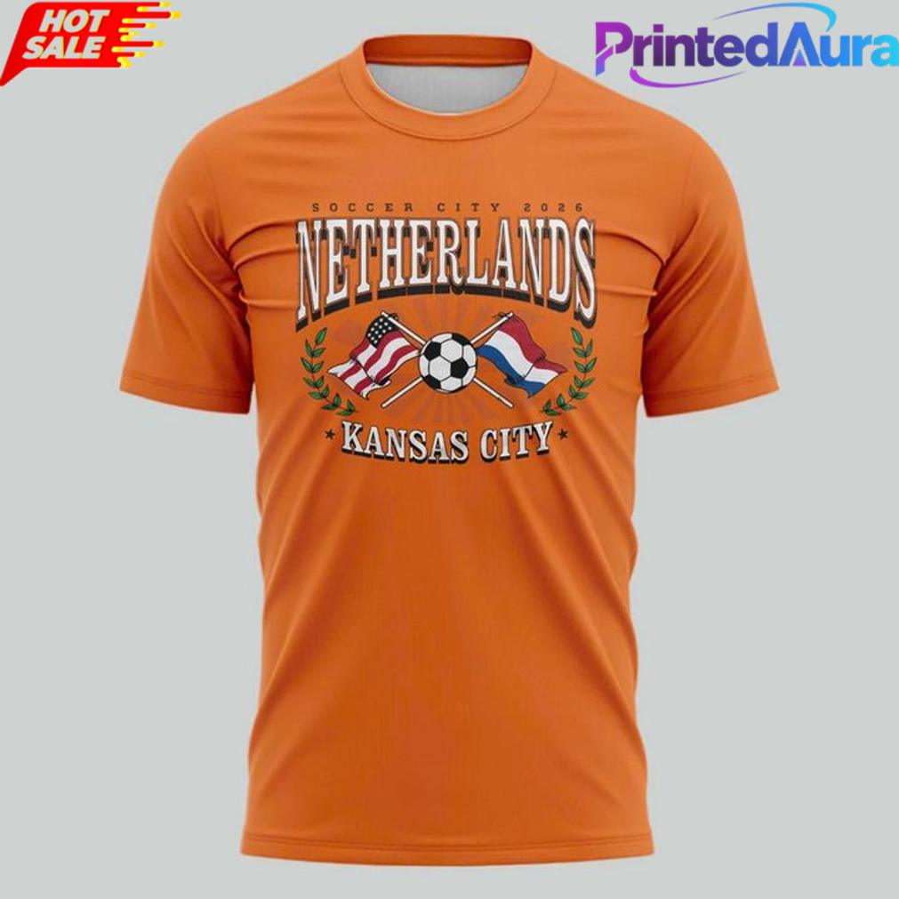Netherlands Soccer City Heather Orange Tee Netherlands Soccer City Heather Orange Tee