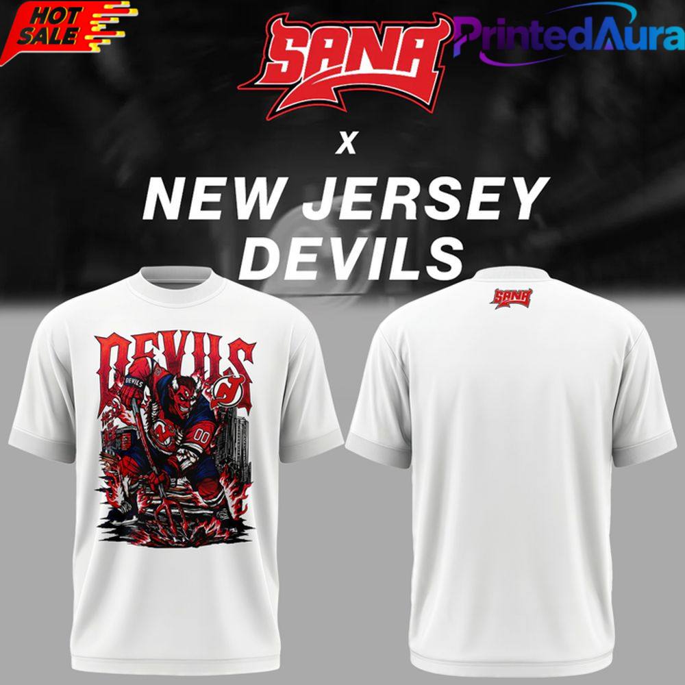 New Jersey Devils x SANA Limited Edition White Shirt - Premium