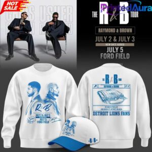 New Sweatshirt White Chris Brown Usher Raymond x Detroit Lions The RB Tour 1 New Sweatshirt White Chris Brown Usher Raymond x Detroit Lions The RB Tour 1