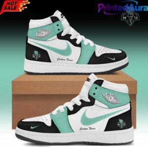 New York Liberty Air Jordan 1 Sneaker Custom For Fans