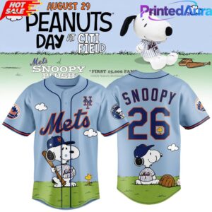 New York Mets Peanuts Day At Citi Field Baseball Jersey