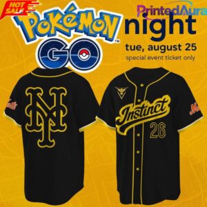 New York Mets Pokémon GO Night Team Instinct 2026 Baseball Jersey