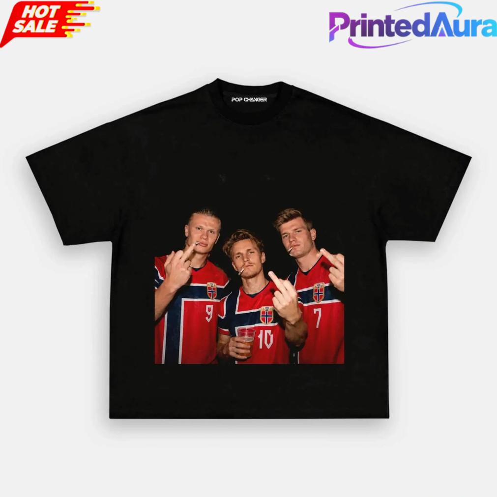 Norway Team Nordic Soccer Supporter Graphic Tee Norway Team Nordic Soccer Supporter Graphic Tee