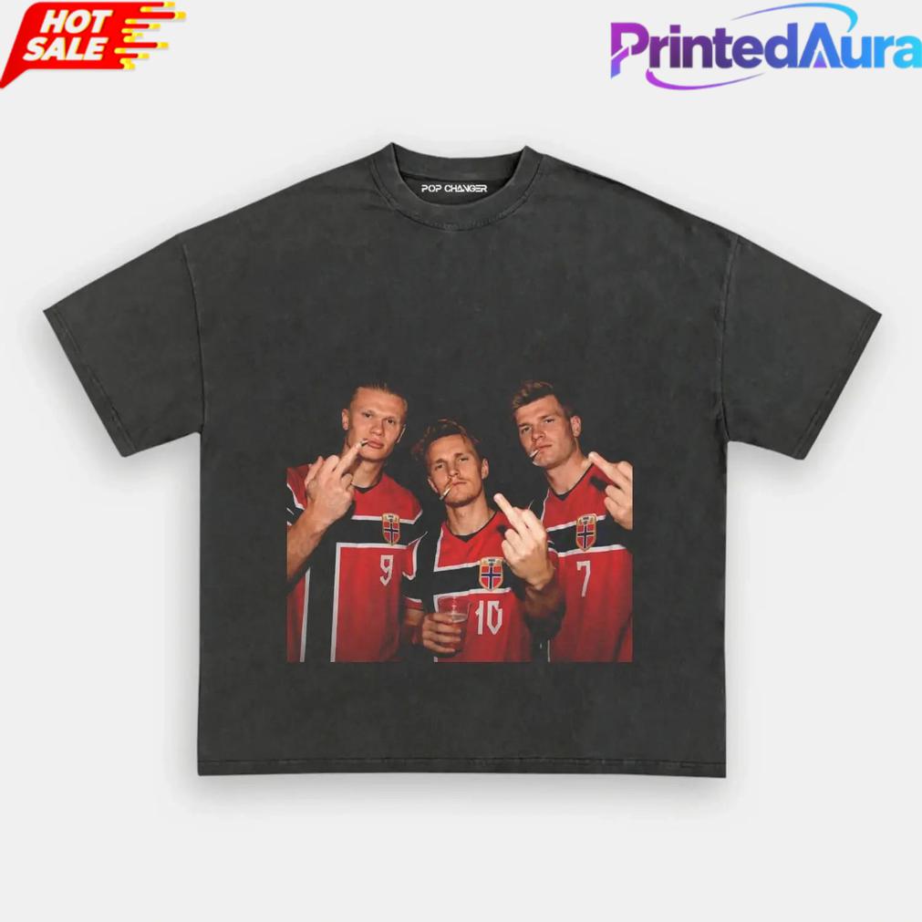 Norway Team Nordic Soccer Supporter Graphic Tee Norway Team Nordic Soccer Supporter Graphic Tee