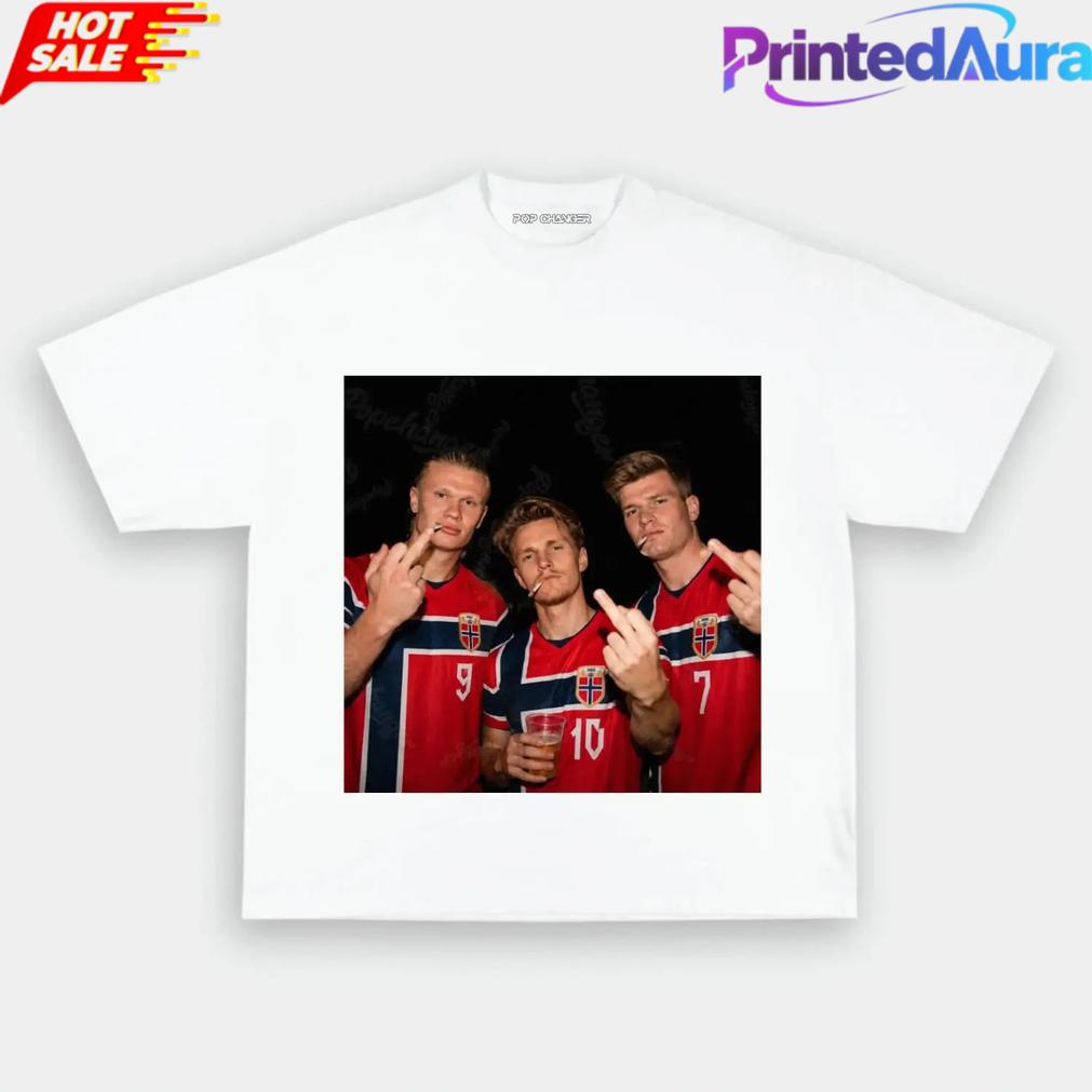 Norway Team Nordic Soccer Supporter Graphic Tee Norway Team Nordic Soccer Supporter Graphic Tee