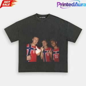 Norway Team Retro Football Supporter Graphic Tee 1 Norway Team Retro Football Supporter Graphic Tee 1