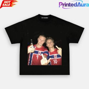 Norway Team Vintage Football Fan Graphic Shirt